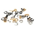 thumbnail image 2 of 15 Pairs Black Cross Dangle Earrings for Men Women Stainless Steel Different Shape Fashion Earrings Set, 2 of 8