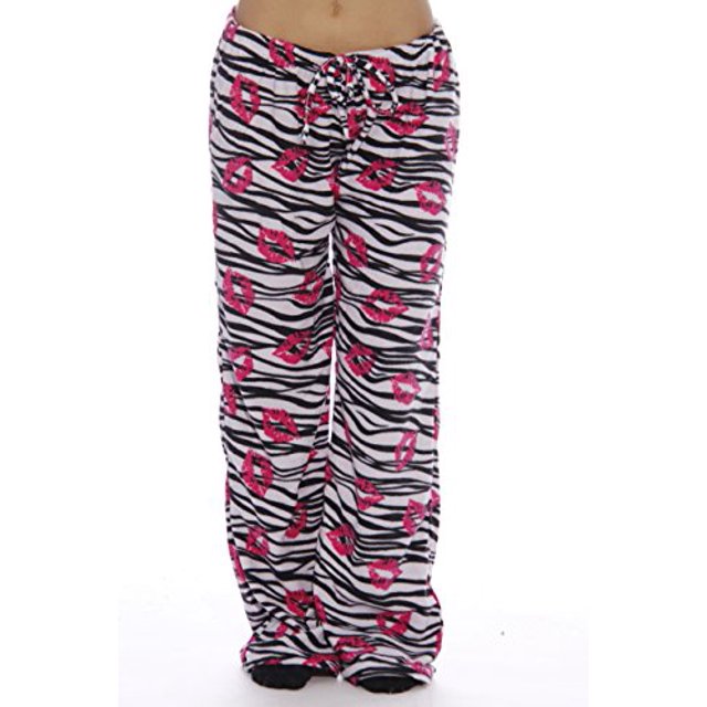 Just Love Pajama Pants for Women / PJS (Zebra Lips Micro Fleece, 2X