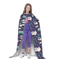 thumbnail image 4 of Honeii Bamboo Panda Print Poncho Cape, Cloak Coat, Snuggly Hooded Wearable Blanket, Hooded Cape For Teenagers,Halloween Costumes-Large, 4 of 7
