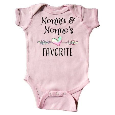 

Inktastic Nonna and Nonno s Favorite- Heart Grandchild Gift Baby Boy or Baby Girl Bodysuit