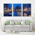 thumbnail image 3 of IDEA4WALL 3 Piece Framed Canvas Wall Art for Living Room, Bedroom Italy City Landscape Canvas Prints for Modern Home Decoration Ready to Hang, 3 of 4