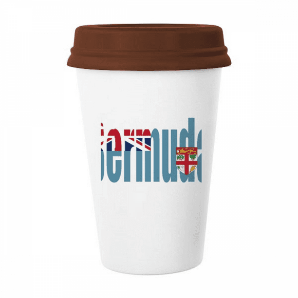 Bermuda Country Flag Name Mug Coffee Drinking Glass Pottery Cerac Cup Lid