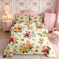 thumbnail image 2 of Manfei Cottagecore Blossom King Size Comforter Sets 3pcs,Vintage Flowers Comforters King Size,1 Comforter and 2 Pillowcases,Reversible, 2 of 6