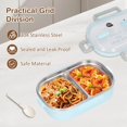thumbnail image 2 of Fiambrera Bento Box de acero inoxidable con tapas selladas, contenedor de alimentos, caja de almacenamiento para adultos, trabajo, escuela, almuerzos, Picnic, Camping(Verde), 2 of 4
