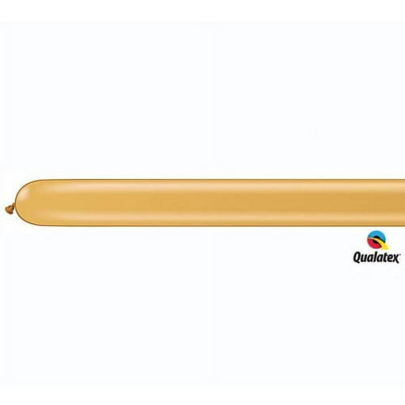 Burton & Burton 160Q Gold Pencil Latex Balloons, 100 Pack