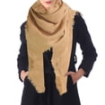thumbnail image 4 of Coofit Winter Scarf Square Tassel Artificial Wool Solid Color Shawl Scarf Blanket Scarf, 4 of 10