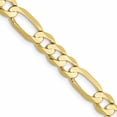 thumbnail image 1 of 10K Yellow Gold 5.5mm Concave Open Figaro Chain (24 X 5.5) Made In South Africa 10lf140-24, 1 of 5