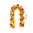 thumbnail image 3 of Cevemin Artificial Rattan With Faux Maple Leaves Fall Outdoor Decor - Multicolor Plastic Maple Leaf Vine for Halloween Thanksgiving Home Party Wall Hanging Decorations, 3 of 6
