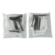 (2 pack) Hyper Tough Hyper Stack 32-Inch Wall Storage System, 6-Piece Set with Hooks and Bin, Black