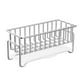 thumbnail image 2 of Organizador de esponja para fregadero de cocina de acero inoxidable con ganchos en forma de M, cesta móvil para esponja, cepillo y tapón, soporte divisor de fregadero inoxidable para fregaderos, 2 of 6