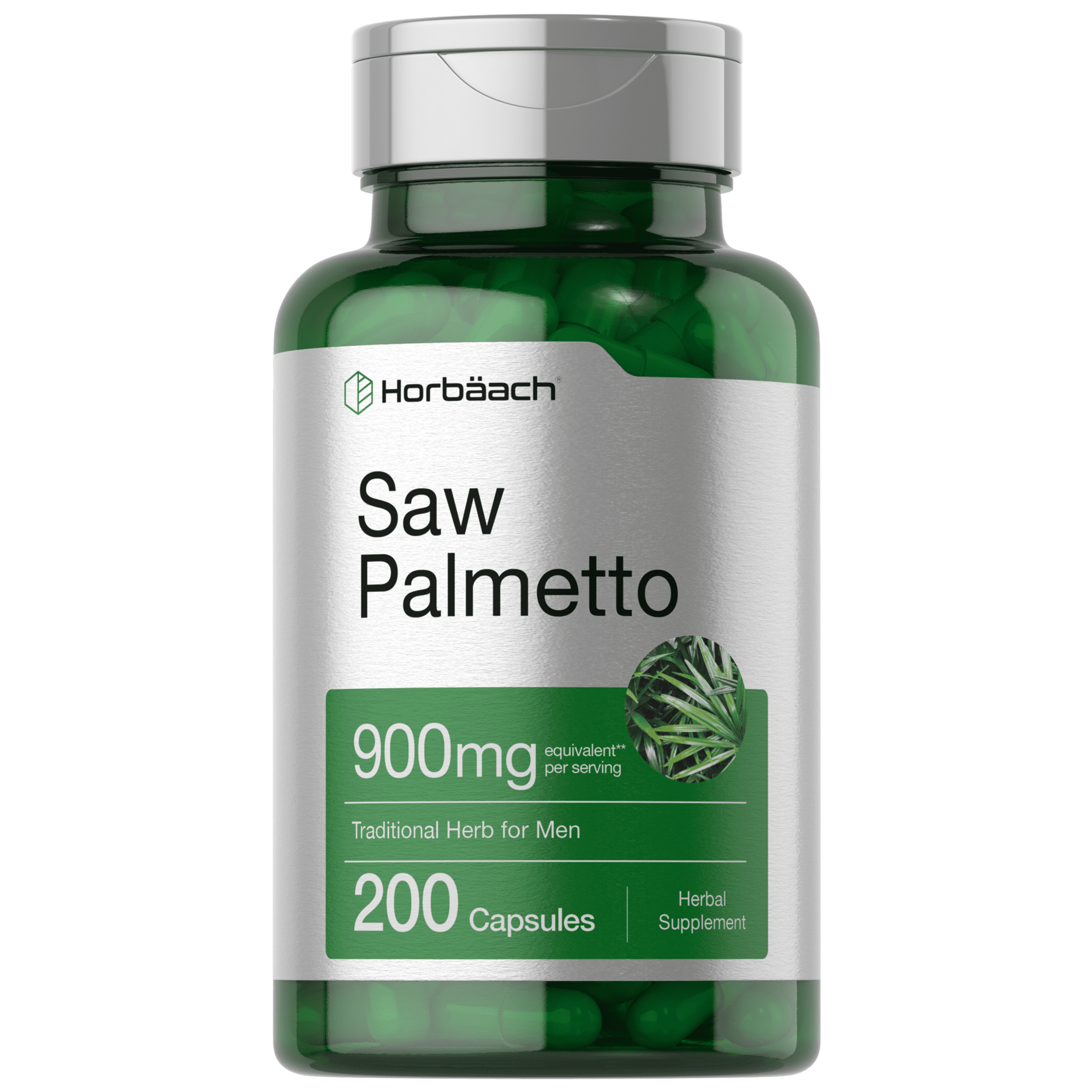 Horbaach Saw Palmetto Extract | 900mg | 200 Capsules | Non-GMO and Gluten Free Formula | Traditional Herb Supplement | from Saw Palmetto Berries