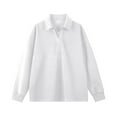 thumbnail image 2 of Blusa y camisa de manga larga con cuello vuelto para hombre, color liso, estampado jacquard, media cremallera, solapa, talla grande, sudadera con capucha para hombre, 2 of 5