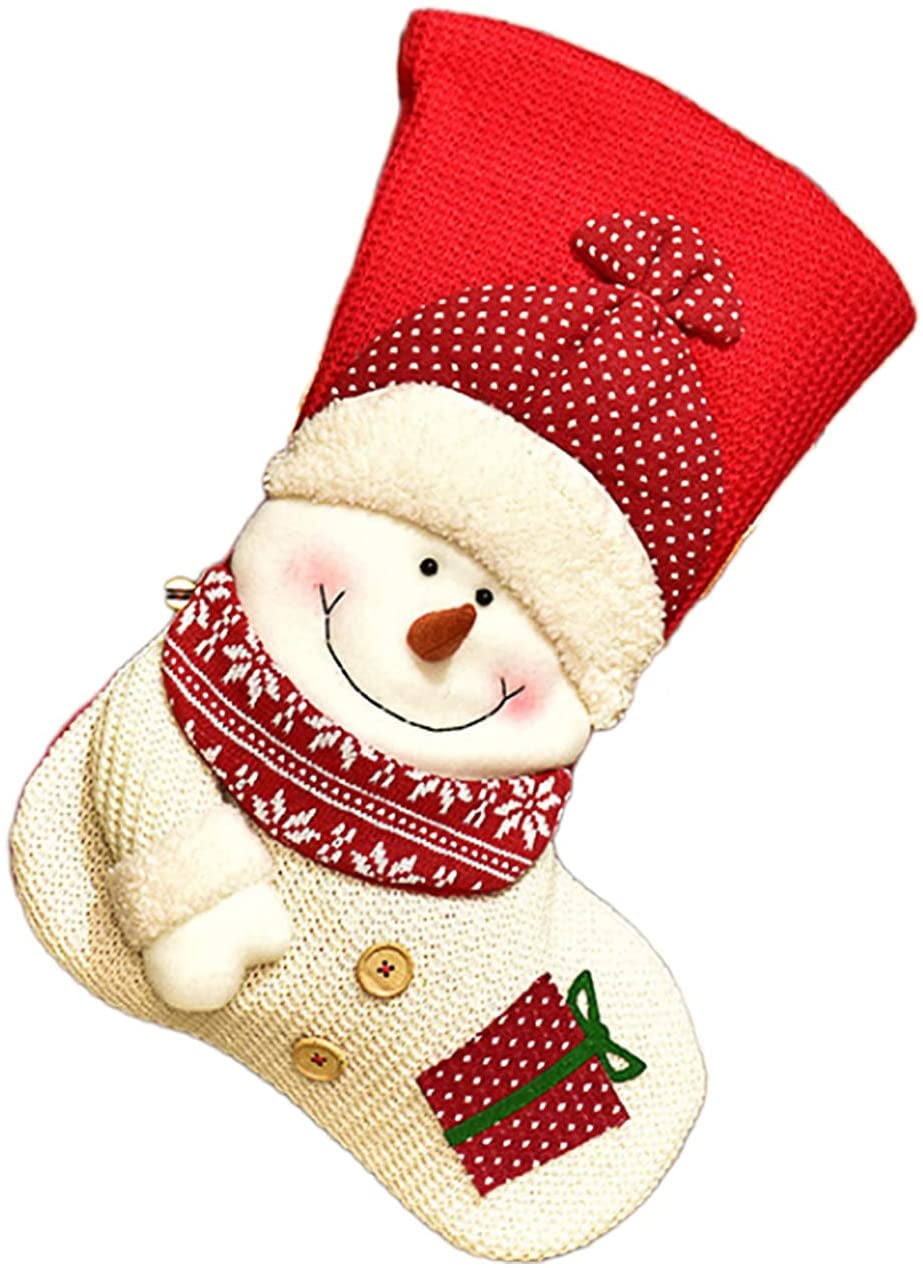 48cm Santa Or Snowman Christmas Stocking Present Toy Bag