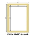 thumbnail image 2 of Soft Yellow Picture Frame Mat for 18x24 Frames - Fits 15x22 Photos - 50 Mats, 2 of 7
