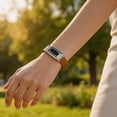 thumbnail image 6 of Leather Style Watch Band Compatible with Fitbit Air, Quick Release Replacement Wristband with Metal Buckle, 6 of 7