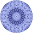 thumbnail image 1 of Ahgly Company Machine Washable Indoor Round Transitional Day Sky Blue Area Rugs, 5' Round, 1 of 7