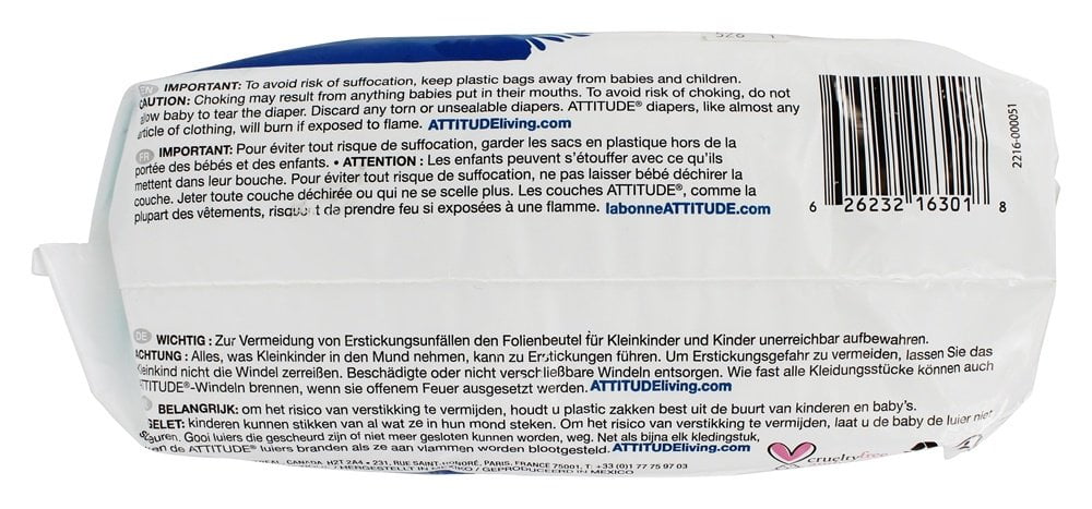 ATTITUDE Diapers (Choose Size and Count)