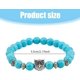 thumbnail image 2 of Juego de 4 pulseras de búho con energía curativa, pulseras de piedras de la suerte, pulseras de cuentas con dijes de búho, pulseras elásticas para la ansiedad, pulseras para parejas, regalos., 2 of 7