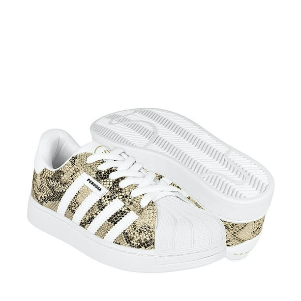 TENIS CASUALES DAMA PERUGIA 31300 SIMIPIEL ORO