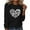 Black-2, variant on Aofany Women Valentine's Day Pullover Sweatshirts Heart Print Sweater Tops Long Sleeve Crewneck Shirts Fashion Loose Blouse Teen Girls Sweatshirt