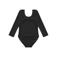 thumbnail image 3 of Sxiwei Girls Fleece Lined Bodysuit Long Sleeve Ballet Leotard Kids Dance Undergarment Thermal Black 120, 3 of 7