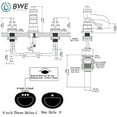 thumbnail image 5 of BWE 8 Inch Widespread Bathroom Faucet Oil Rubbed Bronze with Pop Up Drain and Supply Hose Lead-Free Two-Handle 3 Holes Waterfall Bathroom Sink Faucet Lavatory Mixer Tap, 5 of 9