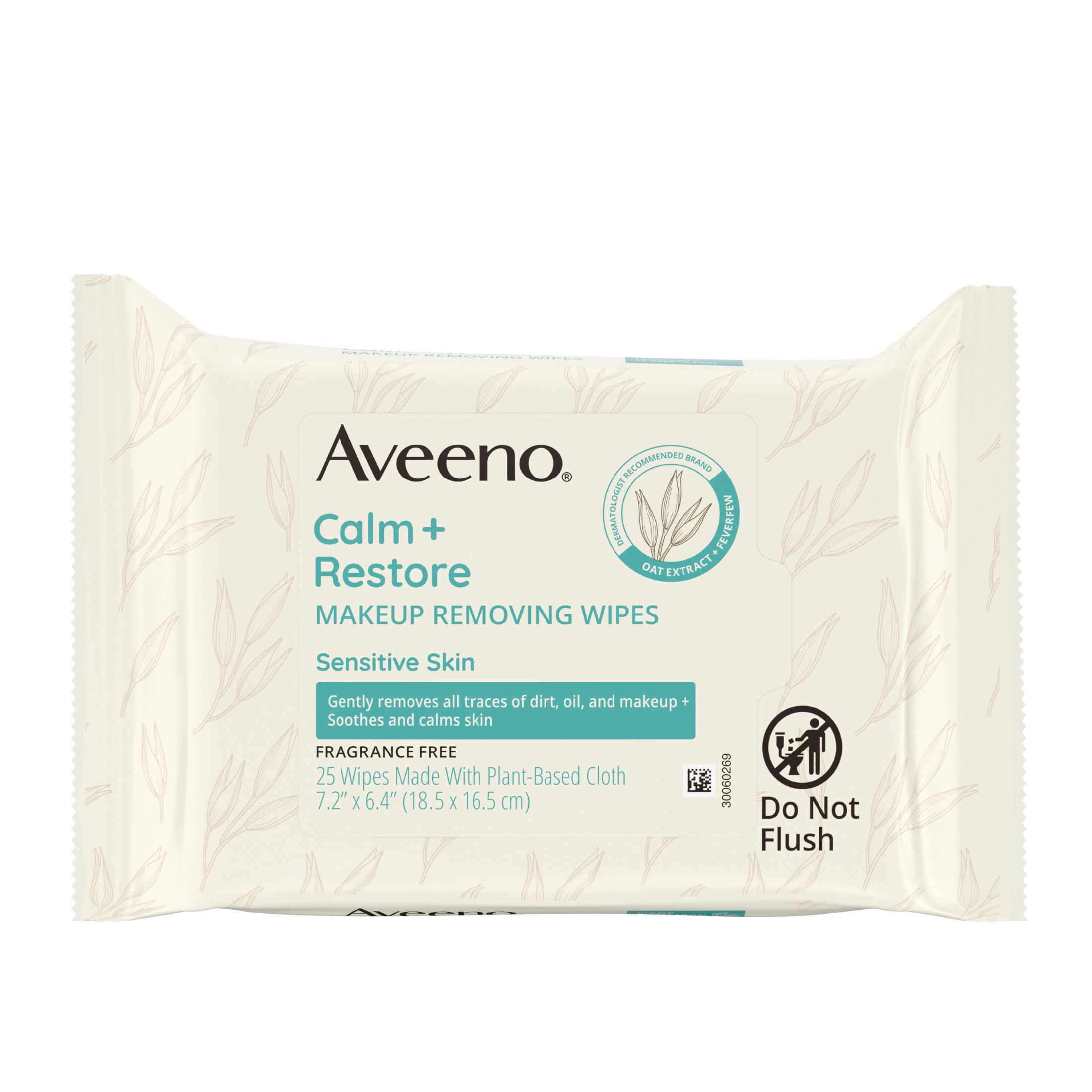 (6 pack) Aveeno Calm + Restore Unscented Face Wipes, 25 Count