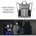 thumbnail image 3 of shiyou-Drawstring Backpack Sports Gym Bag With Shoe Compartment and Two Water Bottle Holder u2026, 3 of 4