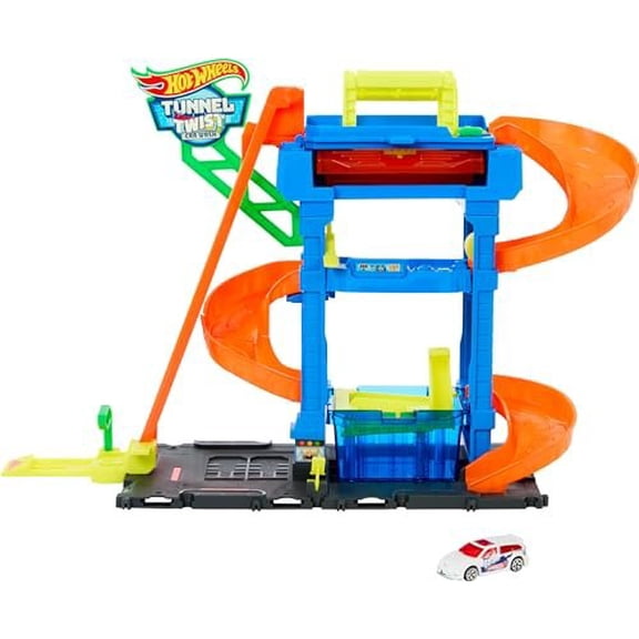 Mattel Hot Wheels City Tunnel Twist Car Wash Car Playset Play Vehicles Diecast