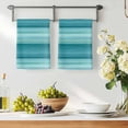 thumbnail image 3 of Teal Turquoise Aqua Ombre Kitchen Towels Set of 4, Contemporary Abstract Lines Absorbent Dish Towels for Kitchen, Microfiber Hand Towel, Quick Drying Tea Towel for Cleaning Decorative Dishcloths, 3 of 7