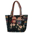 thumbnail image 3 of facefd Embroidered Handmade Women Shoulder Bag Travel Bag Gift Blue Yellow Owl, 3 of 8
