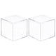 thumbnail image 1 of Caja de almacenamiento de plástico acrílico transparente Uxcell, caja de exhibición cuadrada con tapa, contenedor de 9.5x9.5x9.5cm para artículos pequeños, 2 piezas, 1 of 5