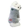 thumbnail image 2 of Plush Dog Pajamas for Cold Weather 4 Legged Clothes for Dog Cat Stretchy Puppy Kitten Onesie with Buttons Warm Soft Pet Jumpsuit Winter Coat, 2 of 6