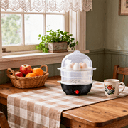 Electric Egg Cooker Boiler Maker Soft,Medium or Hard Boil,14 Egg Capacity Two Layer Egg Maker,Egg Steamer,With Automatic Shut Off,Noise Free