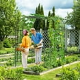 thumbnail image 3 of NAIZEA Garden Black Arch Trellis for Climbing Plants Outdoor, 87in Tall Metal Garden Arbor Wedding Arches,Backyard Decoration,Metal Coating Treatment, 3 of 7