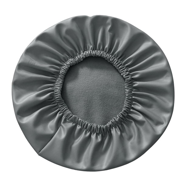 Fundas elásticas Macarena para taburete de barra redonda impermeable Gris