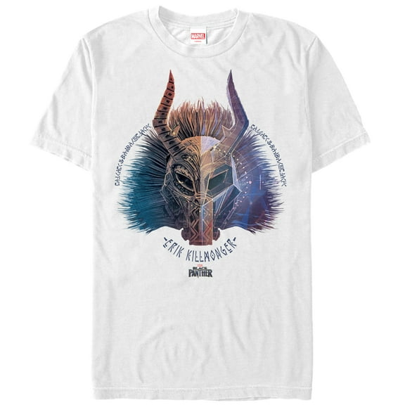 Men's Marvel Black Panther 2018 Erik Killmonger Graphic Tee White Small