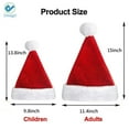 thumbnail image 5 of Deago 1PCS Christmas Hats Holiday Santa Hat Comfort Red Velvet Hats Ornaments for Xmas New Year Festival Holiday Party Supplies (Children), 5 of 8