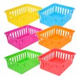 thumbnail image 4 of 6Pcs Small Plastic Pencil Baskets Classroom Desk Organizers Colorful Storage Trays Utility Bins for Classroom Office Home School Supplies, 4 of 5