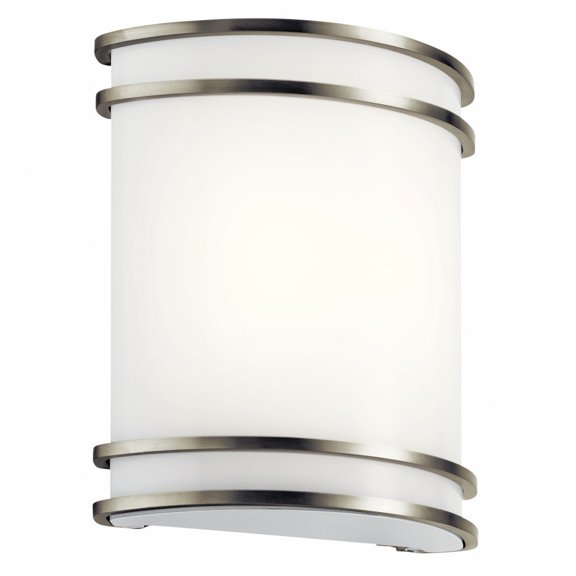 11319NILED Kichler Lighting 1 Light Wall Sconce - with Utilitarian inspirations - 10.75 inches tall by 9.5 inches wide-Brushed Nickel Finish