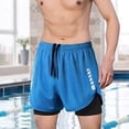 thumbnail image 2 of IhhxPro Men's Running Shorts with Built-In Liner Quick Dry Elastic Waist Men Double Layer Gym Athletic Training Jogging Breathable Mesh Lightweight Loose Fit Summer S-5XL, 2 of 6