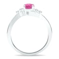 thumbnail image 2 of SZUL Women's Pink Topaz and Diamond Tierra Ring in 10K White Gold, 2 of 5