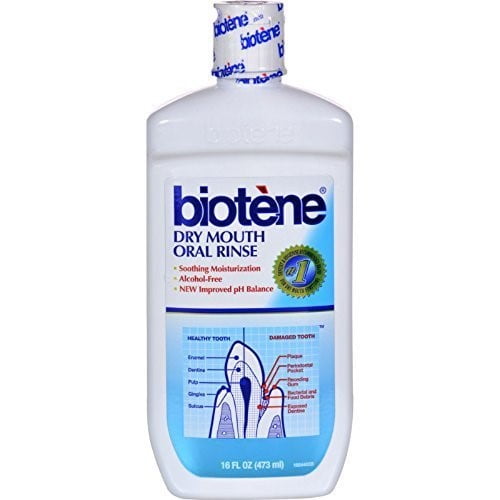 Biotene Dry Mouth Oral Rinse, Fresh Mint 16 oz (Pack of 4) Walmart