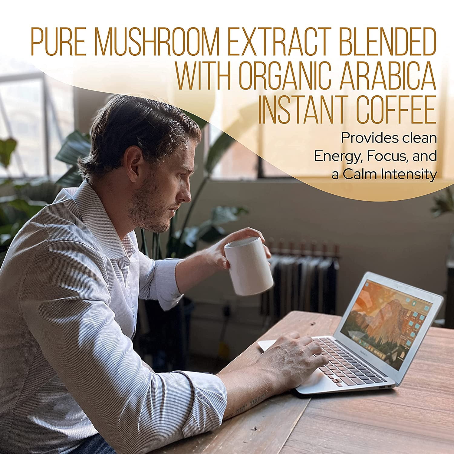La Republica Organic Mushroom Coffee, 2.5 oz, 35 Servings, with 7 Superfood Mushrooms.