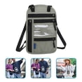 thumbnail image 3 of icolorfuled Travel Wallet with Neck Strap for Safe Storage Lightweight Grey Nylon and Polyester Material, 3 of 6