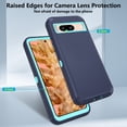 thumbnail image 5 of Asuwish Compatible with Google Pixel 8 5G Phone Case Hybrid Rugged Shockproof Hard Protective Drop Proof Full Body Heavy Duty Mobile Cell Cover for Pixel8 Eight Women Men Blue, 5 of 9