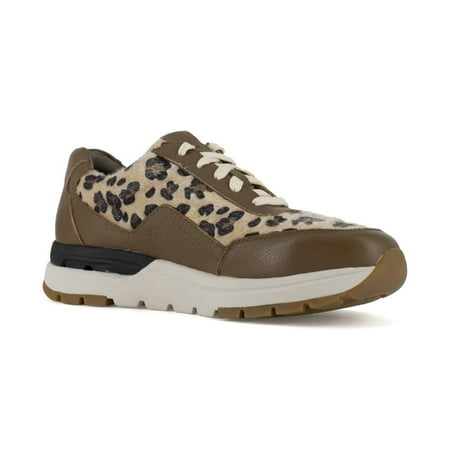 

Rockport Works Women s Brown Leopard Print Composite Toe Work Shoes RK773