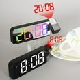 thumbnail image 2 of HLONK 180 Degree Rotation Projection Alarm Clock 12/24H LED Digital Clock USB Rechargeable Ceiling Projector, 2 of 8