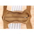 thumbnail image 4 of Jumpingount Cesta de paja trenzada para mujer, bolsa reutilizable de Color sólido con cremallera, bolsillo para exteriores, compras de Bolsas de mensajero y de hombro, 4 of 6