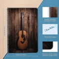 thumbnail image 2 of Spiral Notebook,Double-Wire Spiral College Lined Journal Notebook for Study and Notes,100 Pages,5.71x 8.26 in - Acoustic Guitar Against a Rustic Wooden Wall, 2 of 7